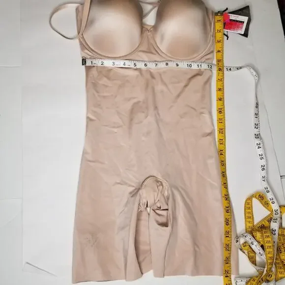 SPANX Suit Your Fancy Strapless Cupped Mid-Thigh NWT size XL in Nude 38803